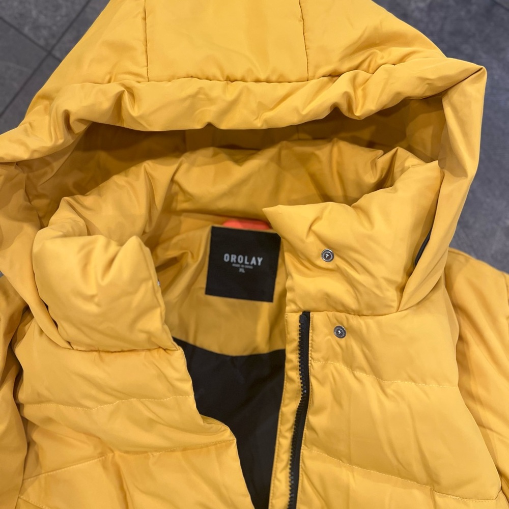 Orolay puffer jacket knee length thick with pockets, side zippers size XL - Picture 9 of 16